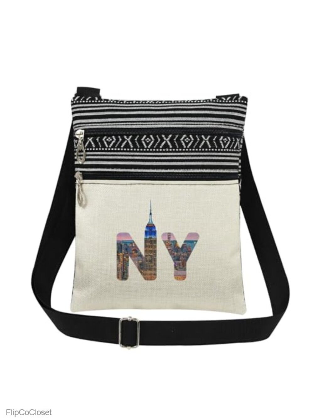 Polyester NYC Skyline Crossbody Bag Empire State Building Purse